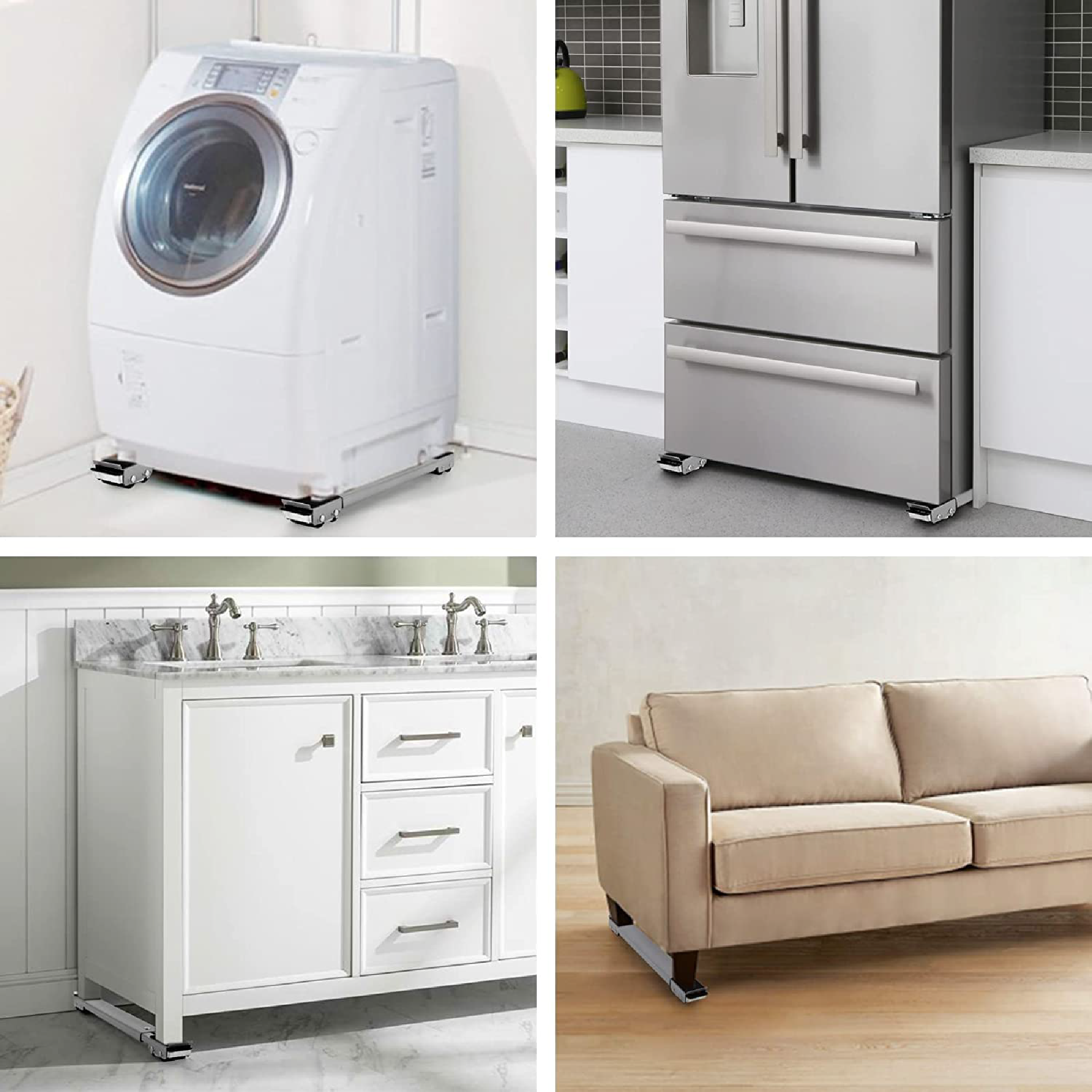 BASE SOPORTE RUEDAS PARA LAVADORA NEVERA